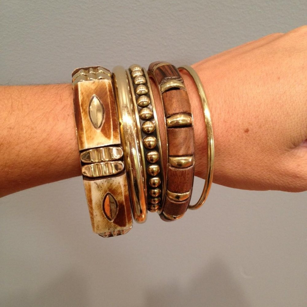 Great Gold Bangle Set - New